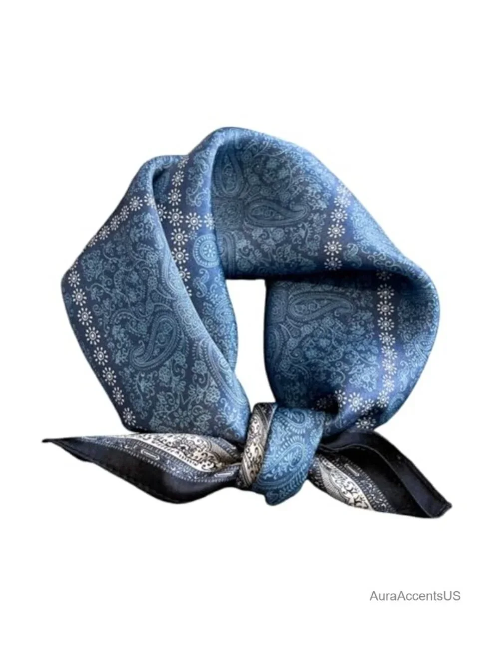 100% Mulberry Silk Small Square Scarf - Neckerchief - Headscarf 21